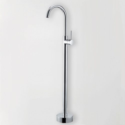 Modern Single Handle Floor Mount Bathtub Faucet Chrome Brass Tap Free Shipping