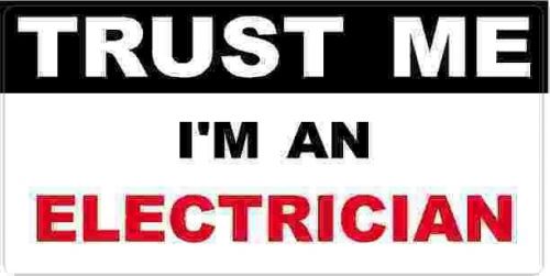 3 - electrician trust me tool box hard hat helmet sticker  h433 for sale