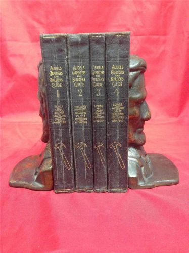 Set 4 Vtg Audel Carpenters Builders Guides 1920s BOOKS DIAGRAMS PICTURES CHARTS