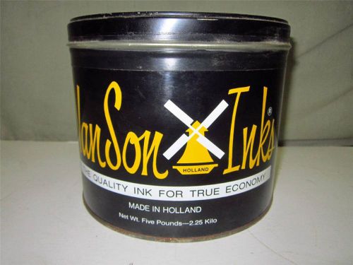 NEW 5 LB CAN VAN SON RUBBER BASE PLUS INK PANTONE 239 - VANSON 5 POUND CAN