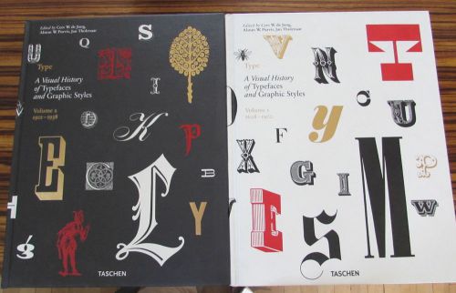 Visual history of typefaces and graphic styles letterpress 2 volumes printing for sale