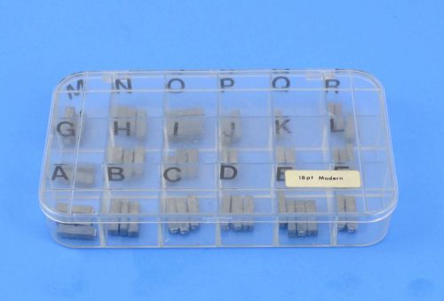 Incomplete Set of 18pt Modern Lead Letterpress Letters A-R