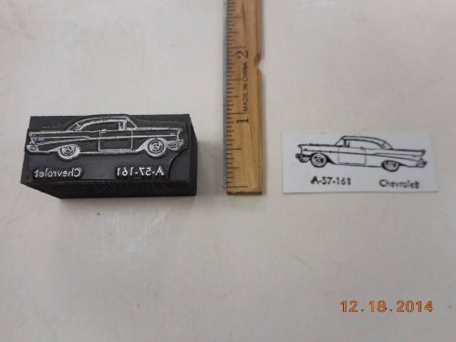 Printing Letterpress Printers Block, 1957 Chevrolet Car, Chevy A 57 161