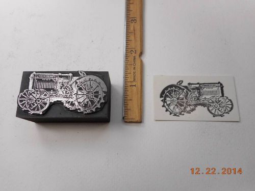 Letterpress Printing Printers Block, Farm, McCormick Deering Tractor