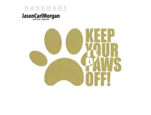 JCM® Iron On Applique Decal, Dog Paws Gold