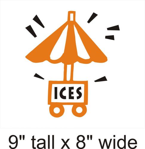 2X Ices Cart Decal Vinyl Car i Pad Laptop Window Wall Sticker-FA175