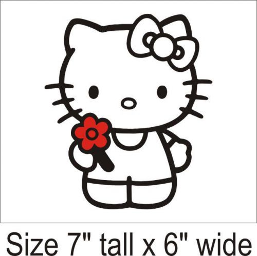 2X HELLO KITTY VINYL GRAPHIC DECAL CAR WINDOW STICKER DECAL-1263