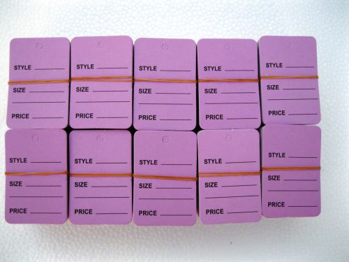 1000 PCS. 1-1/4&#034; W X 1-7/8 H  Lavender  Garment  Price Hanging  Lables  Tags