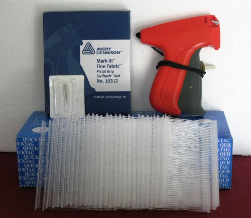 10312 Avery Dennison Fine Fabric Price Tagging Gun + 5000 2&#034; Clear Barbs