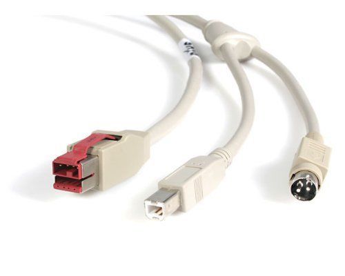 Startech.com 24v To Hosiden+usb B Powered Usb Cable - 24v Dc - (pusbdyb24v10)