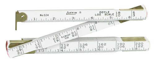 NEW LUFKIN 524 FOLDING LOG RULE-DOYLE SCALE, 5/8&#034; X 48&#034;, BRASS FOLDING END HOOK