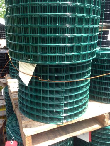 1.5x1.5&#034; 12.5 Gauge  18&#034;x100&#039;  Green PVC Coated Welded Wire Mesh Rolls