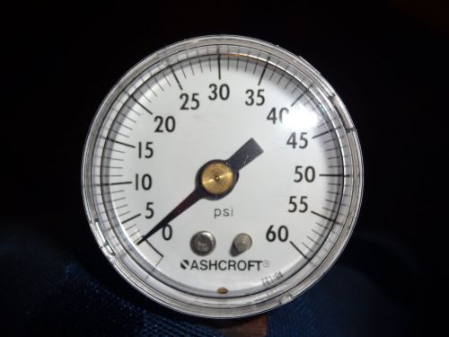 ASHCROFT PRESSURE GAUGE 15W1005 H 01L 60# 1 1/2&#034; 0/60PSI   662876003389