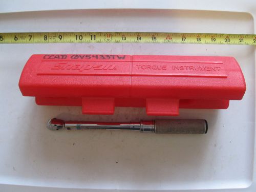 Snap on 1/4&#034; drive ratcheting torque wrench # qd1r200 40-200 inch lbs for sale