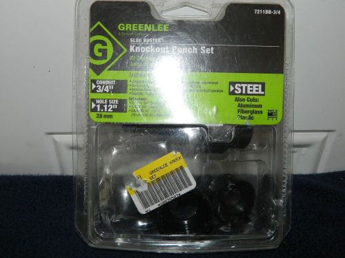 Greenlee 31963 7211BB-3/4 Conduit Slug-Buster Punch Set 3/4&#039;&#039; New