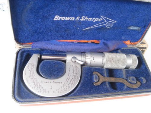 7973 ~ BROWN &amp; SHARPE No.1 SLANT/LINE MICROMETER CALIPER~  Model 599-1