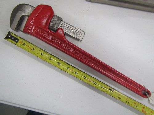 RIDGID 18&#034; pipe wrench  ALLOY STEEL OIL HARDENING  JAWS ELYRIA OHIO USA