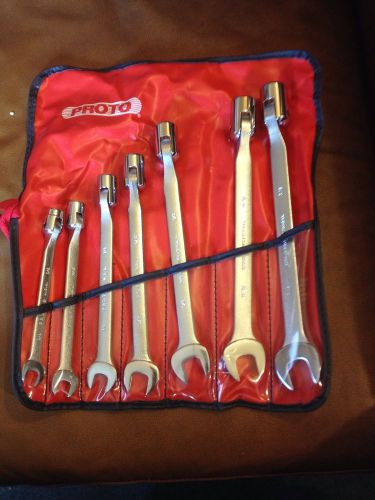 New Proto USA J1270A SAE 7 Pc Socket Head Flex Wrench Set