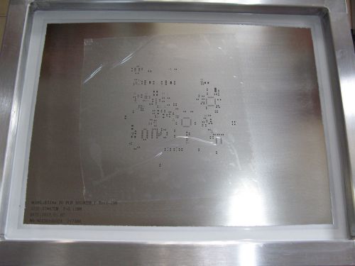 Custom laser cut stencil for pcb(printed circuit board) 300 x 400 mm with frame for sale