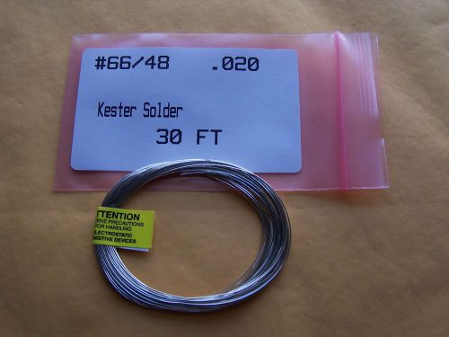 30 FEET KESTER SOLDER  LEAD FREE SN96.5AG3CU.5 #66/48 .020, P/N 24-7068-1401