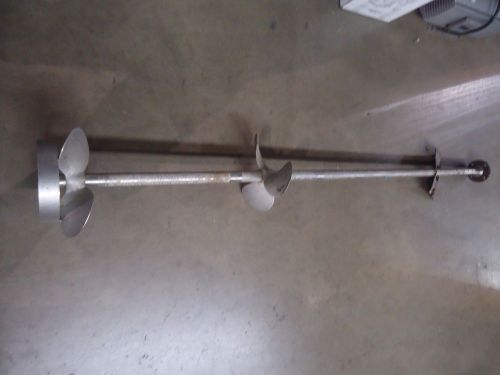 81&#034; DUAL BLADE AGITATOR, 1.25&#034; SHAFT, 10.5&#034; BLADES