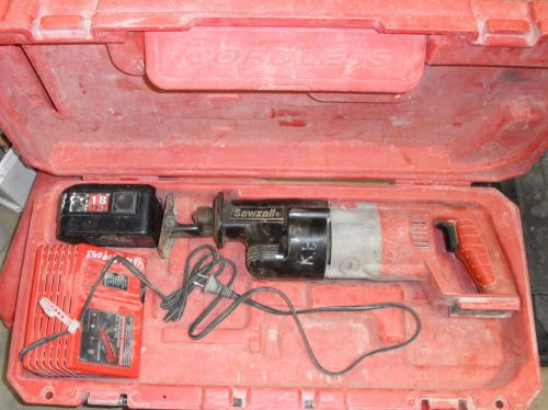 Milwaukee cordless sawzall 18v 6515-20 w/battery charger case variable speed for sale
