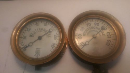 2 x Westinghouse Air Brake gauge,Steam engine,Locomotive,Steampunk Ashcroft Star