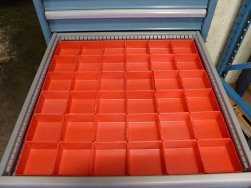 36  4&#034; x 4&#034; x 2&#034;  Plastic Boxes fit Lista Vidmar Toolbox Organizers Dividers