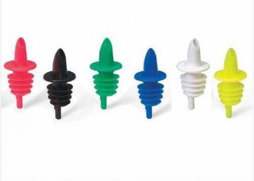 Liquor Pourer - perfect for pouring shots QTY = 6 - Free flow, Assorted Colors