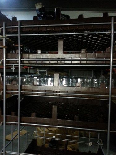 Bakery pan racks 12 shelves with plastic bread trays for sale