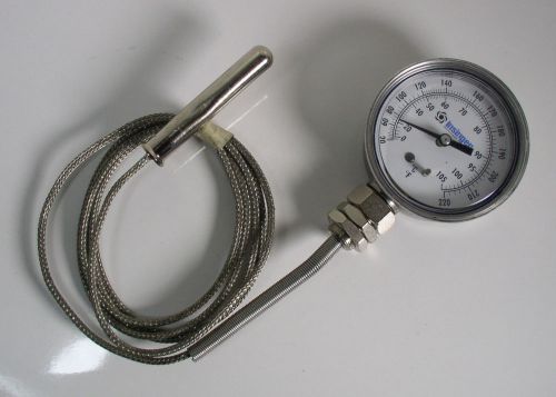 Insinger machine d2390 thermometer commercial dishwasher 2-1/2&#034; 20-220 degree for sale