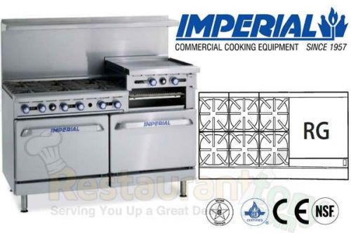 IMPERIAL COMM RESTAURANT RANGE 60&#034; W/ 24&#034; GRIDDLE OVEN PROPANE IR-6-RG24-XB