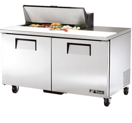 True TSSU-60-10 Food Prep Table: Solid 2 Door Sandwich / Salad Unit 115V