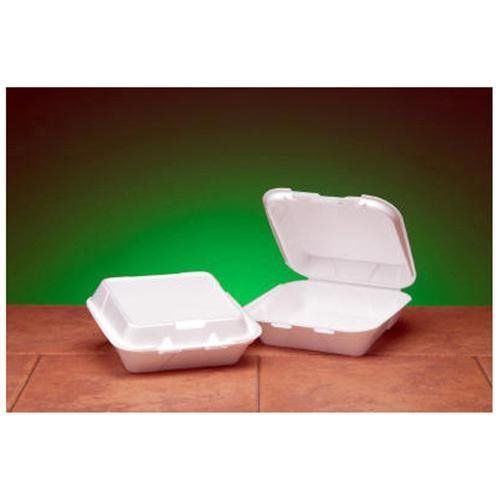 Snap-it foam hinged carryout medium container in white, food containers for sale