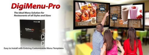 Lot of 2 digimenu-pro digital menu board players + 250 blank menu templates!!!! for sale