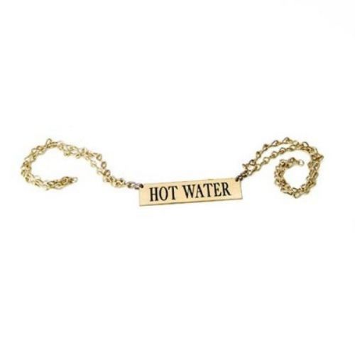 Eastern TableTop 9542W Hot Water ID Tag Brass W/ Black Lettering