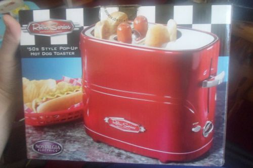 50&#039;s STYLE POP-UP HOT DOG TOASTER - RETRO RED HDT600 NOSTALGIA ELECTRICS - NEW