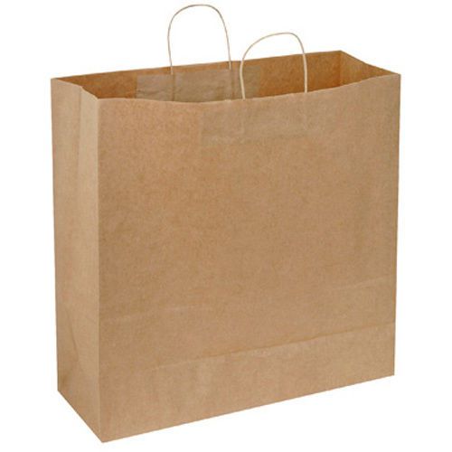 Bag Company Shopping Bags, #70, 14w x 9d x 21h, Natural. Sold as 250 Bags