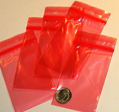 200 red baggies 2  x 3 in. small ziplock bags  2030 apple brand for sale