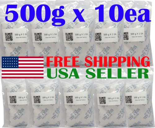 500 gram x 10 pk &#034;dry &amp; dry&#034; silica gel desiccant - dry box safe ammo for sale