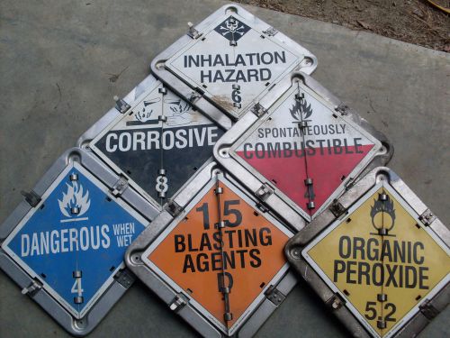 1 Metal Changeable HAZ-MAT Placard Sign