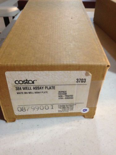 NEW Corning 384-well Low Flange White Assay Plates, Nonsterile (pk25)(cat#3703)