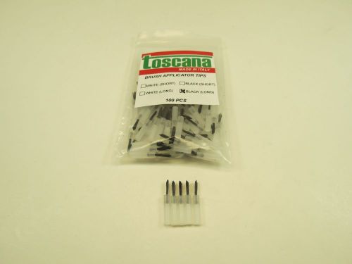 Brush Applicators Tips Dental Black Long Pack /100 TOSCANA New