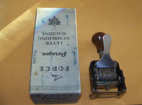 VINTAGE THE FORCE PARAGON LEVER NUMBERING MACHINE NO. 26