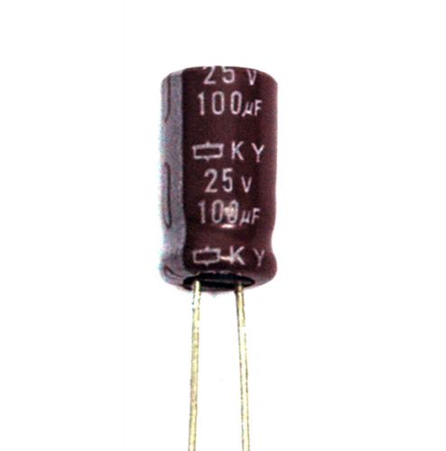 200pc electrolytic capacitor ky 100uf 25v -55~+105°c 5000hr nippon chemi-con for sale