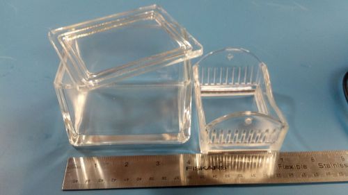 Wheaton 900200 Rectangular Staining Dish &amp; Glass Cover 4x3x3