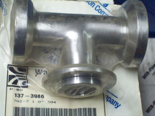 NEW Waukesha 304 Sanitary Tee 1&#034; STAINLESS STEEL 137-3986