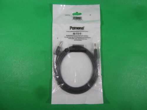 Pomona Banana Plug Patch Cord -- B-72-0 -- New