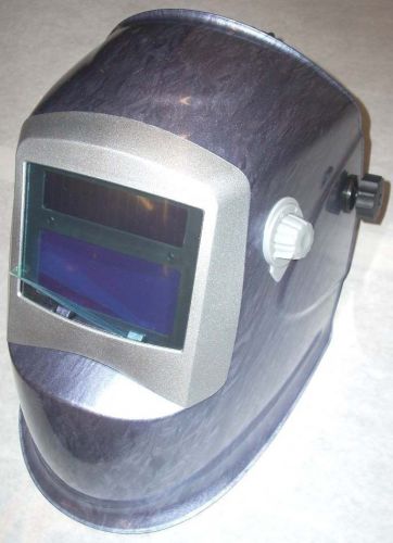 Blue auto darkening welding helmet solar powered variable shade 9-13 for sale