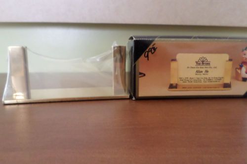 TOP BRASS SOLID BRASS BUSINESS CARD HOLDER MADE IN HONG KONG